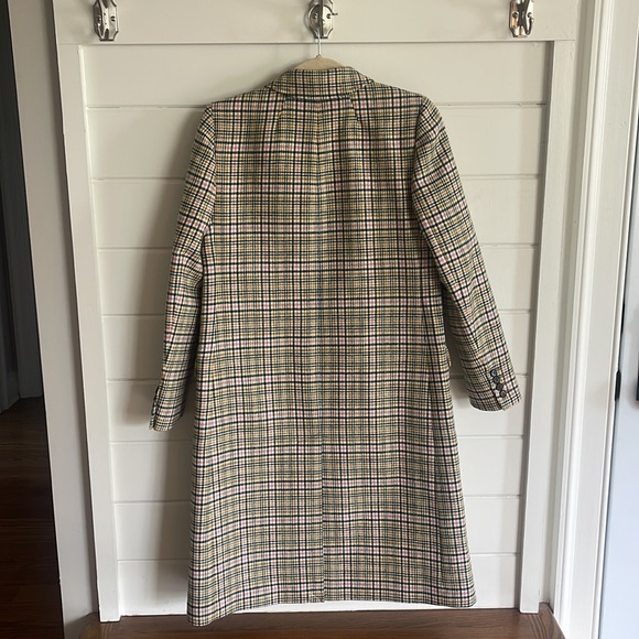 J Crew Italian Wool Plaid Coat - Picture 7 of 9
